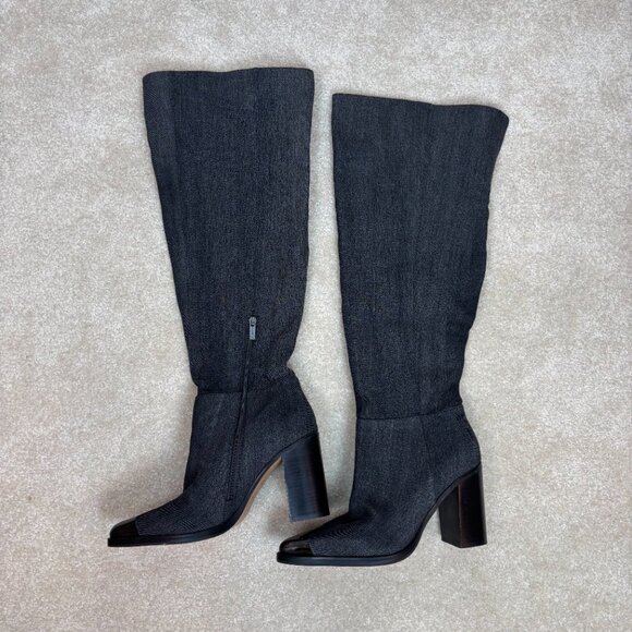 Jessica Simpson Bidemi Wash Effect Cap‎ Toe Over-the-Knee Boots in Gray Size 11M - Picture 4 of 12